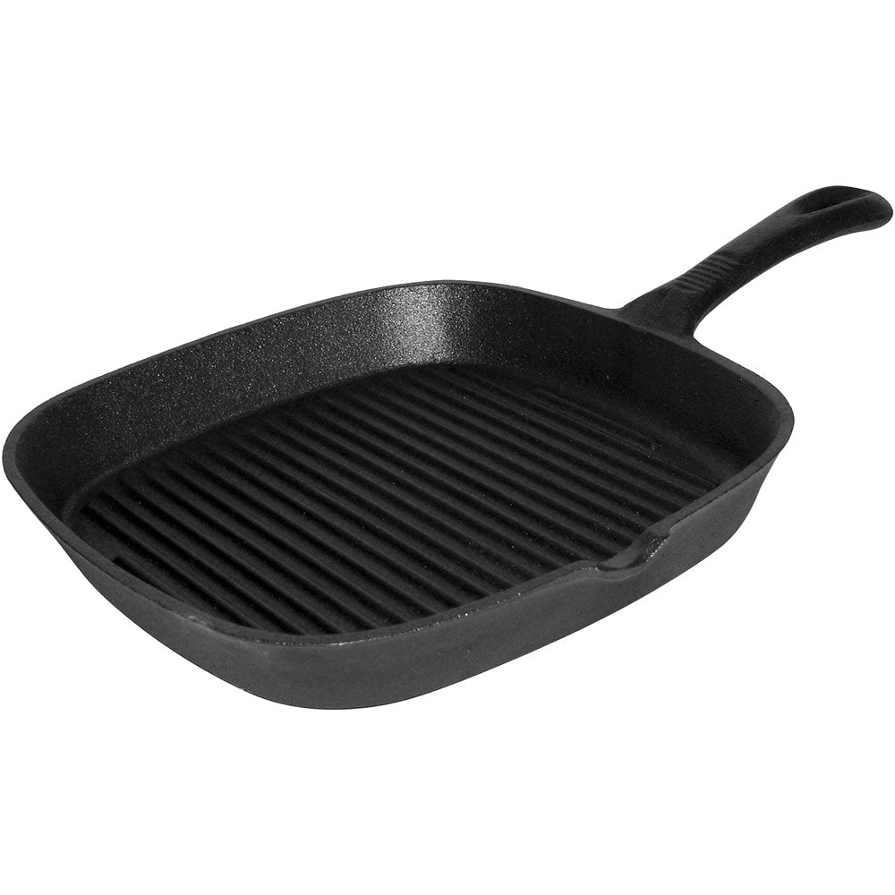 Stalgast Grillpfanne (Gerillt), Gusseisen, Schwarz, 240x240mm