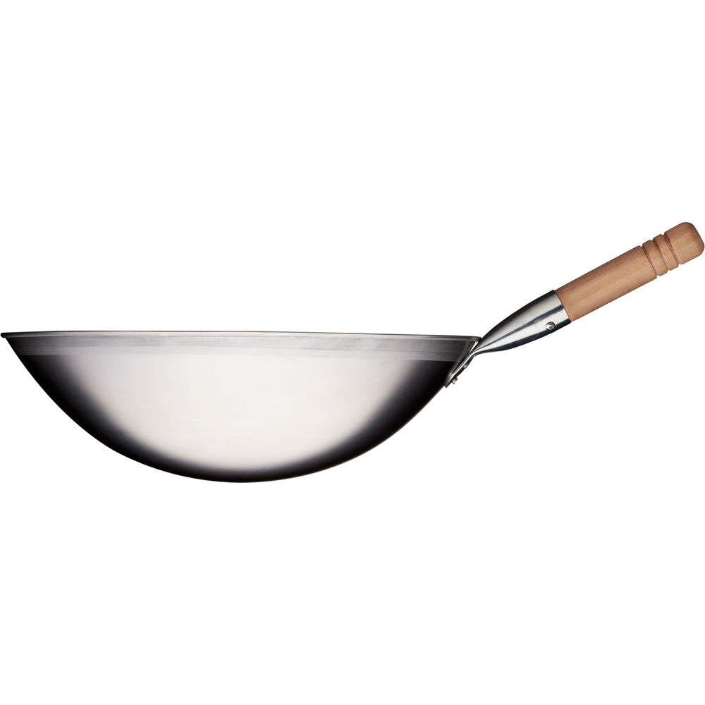 Stalgast Wok-Pfanne, Edelstahl, Grifflänge: 200mm, Durchmesser: 400mm, Höhe: 120mm