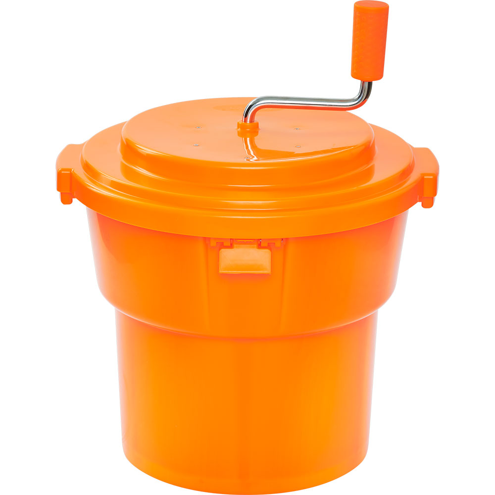 Stalgast Salatschleuder, Polypropylen, Orange, Inhalt: 19L, Durchmesser: 420mm, Höhe: 580mm