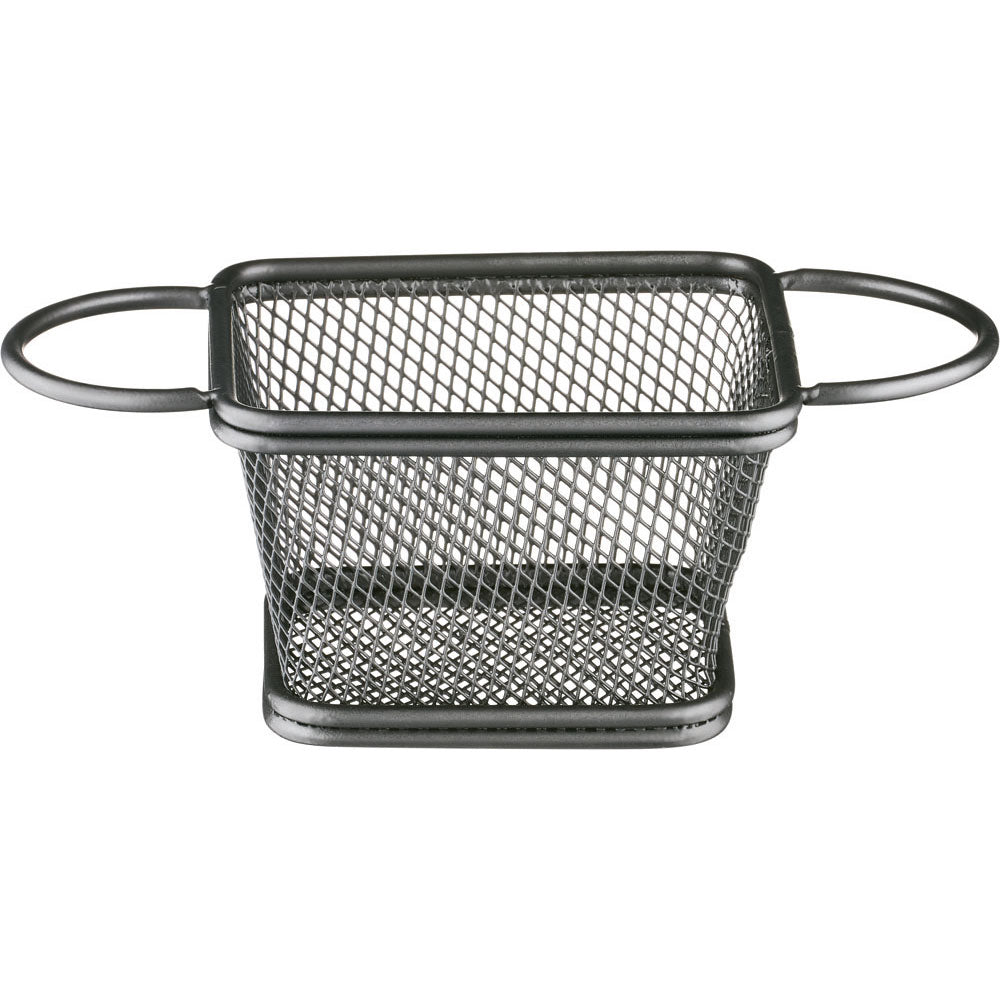 Stalgast Servier-Frittierkorb eckig, 100x80x70 mm (BxTxH), schwarz