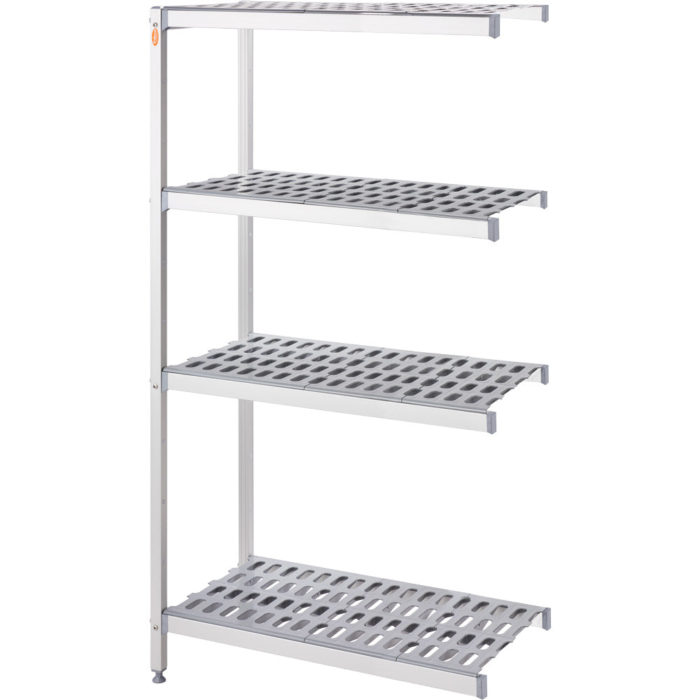Stalgast Lagerregal (2 Beine), Aluminium, Grau, Traglast pro Boden: 120kg, 1164x460x1680mm