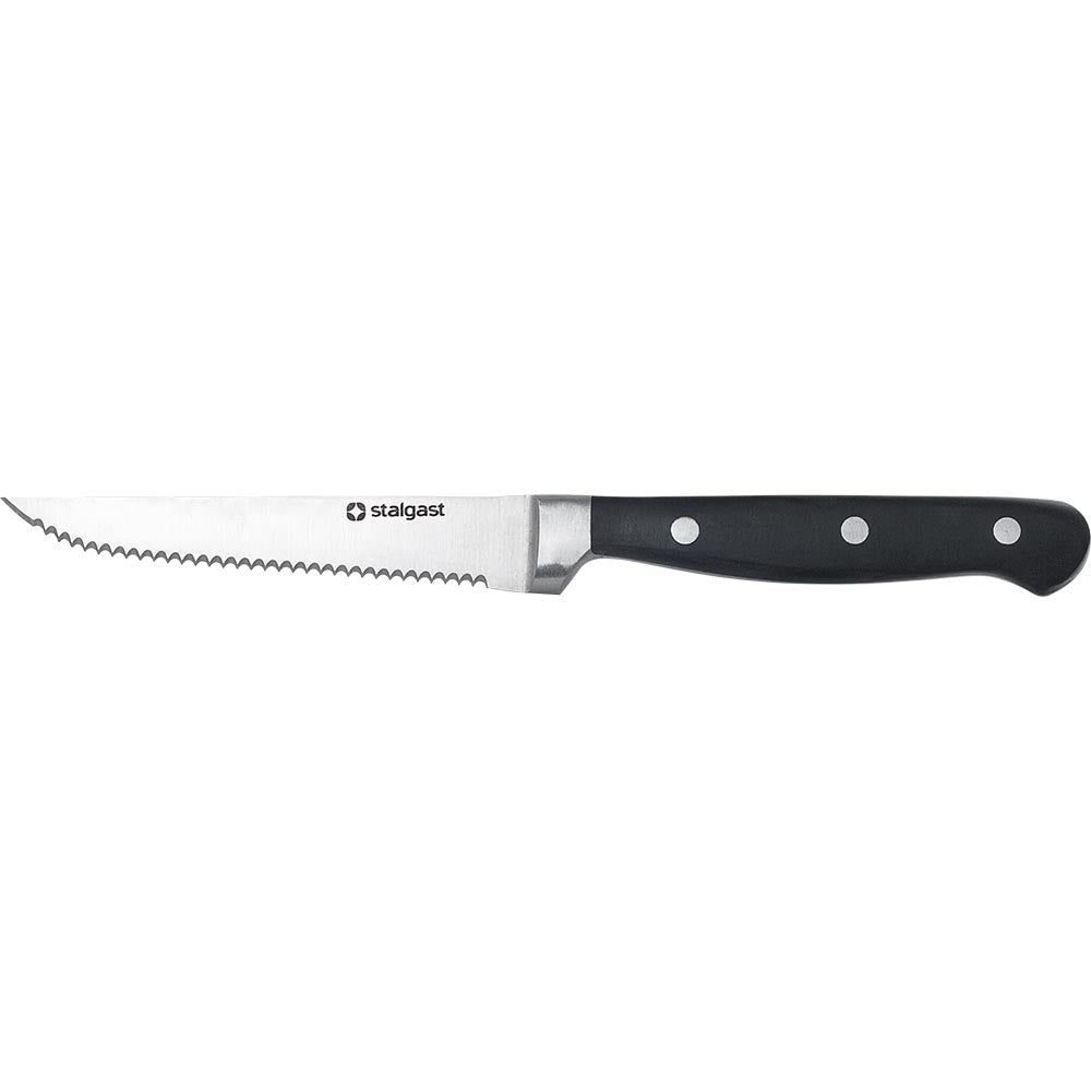 Stalgast Steak-/Tomatenmesser, Edelstahl, Schwarz, Klingenlänge 115mm