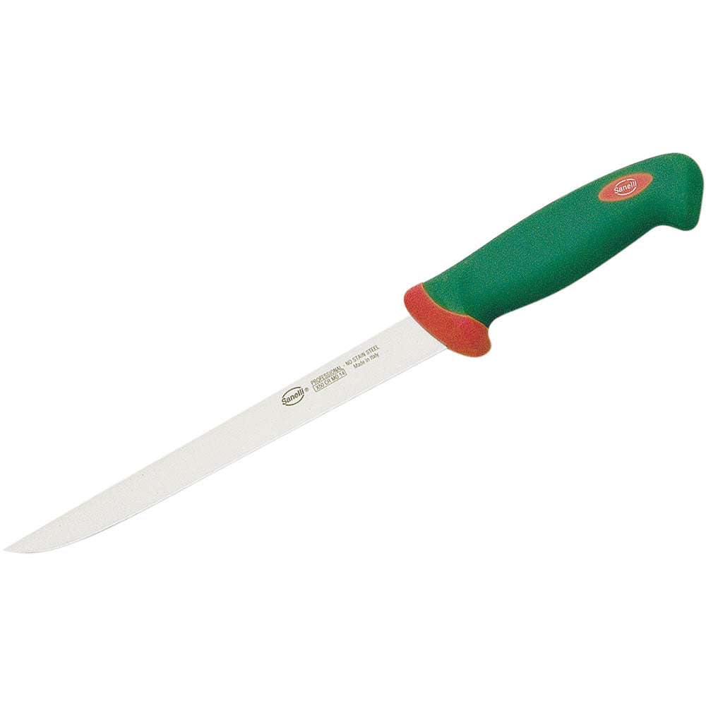 Sanelli Filetiermesser, Edelstahl, Grün, Ergonomischer Griff, Klingenlänge: 220mm