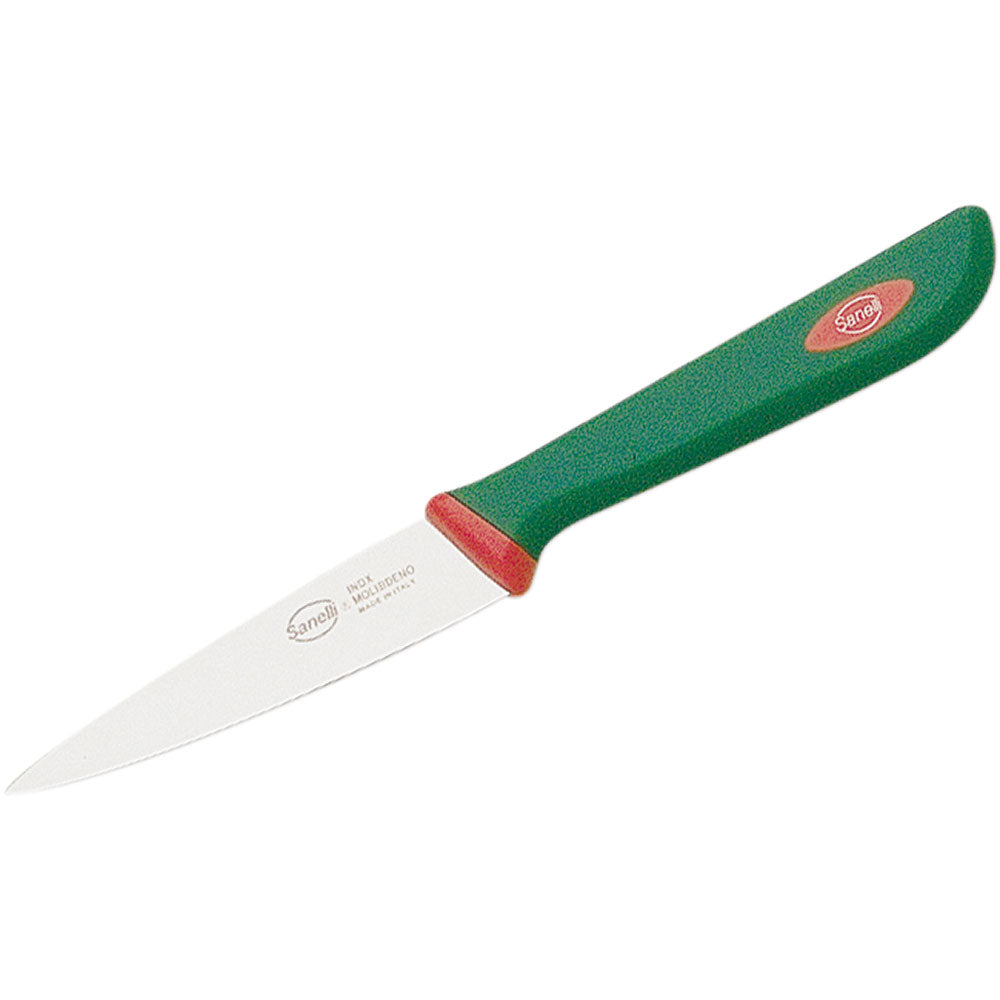 Sanelli Schälmesser, Edelstahl, Grün, Ergonomischer Griff, Klingenlänge: 100mm