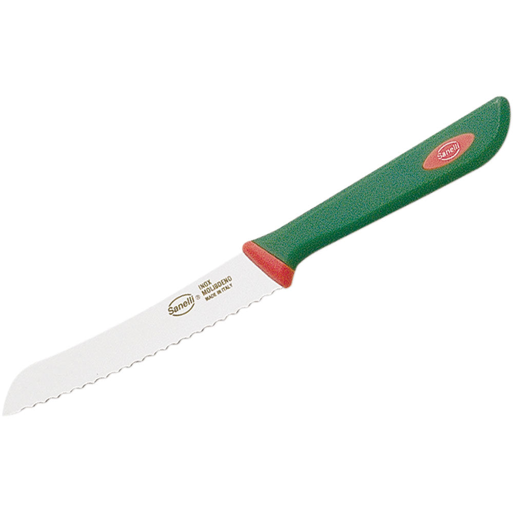 Sanelli Tomatenmesser, Edelstahl, Grün, Ergonomischer Griff, Klingenlänge: 115mm