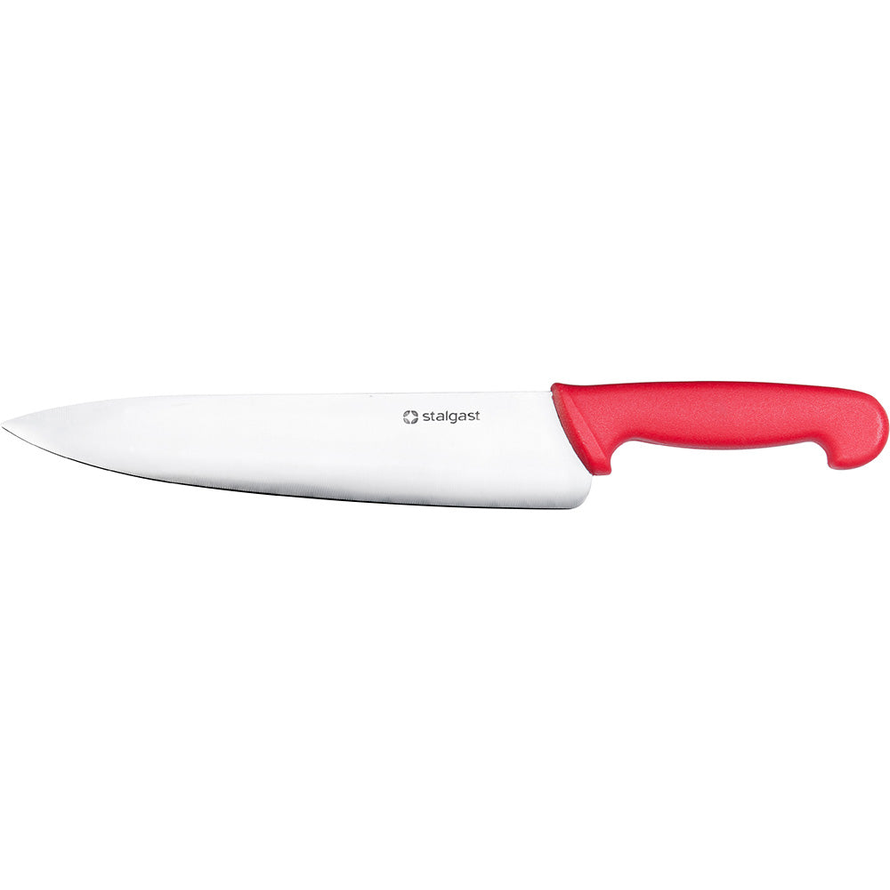 Stalgast Kochmesser (HACCP), Edelstahl, Rot, Klingenlänge: 250mm