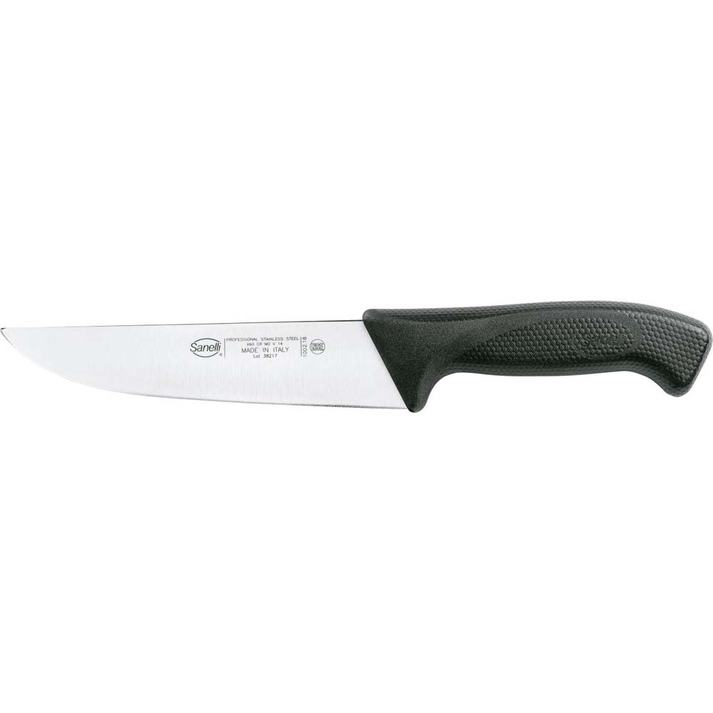Sanelli Skin Küchenmesser, Edelstahl, Schwarz, Klingenlänge: 180mm