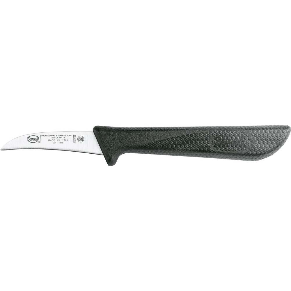 Sanelli Skin Gemüsemesser, Edelstahl, Schwarz, Klingenlänge: 60mm