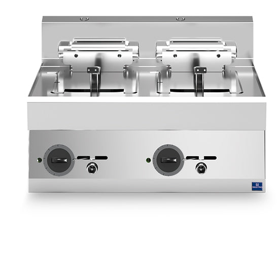 Mastro Elektro-Fritteuse, Tischmodell, 10+10 Liter - 18 kW