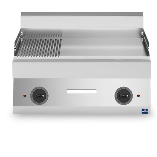 Mastro Elektro-Grillplatte, Tischmodell, 1/3 gerillt und 2/3 glatt