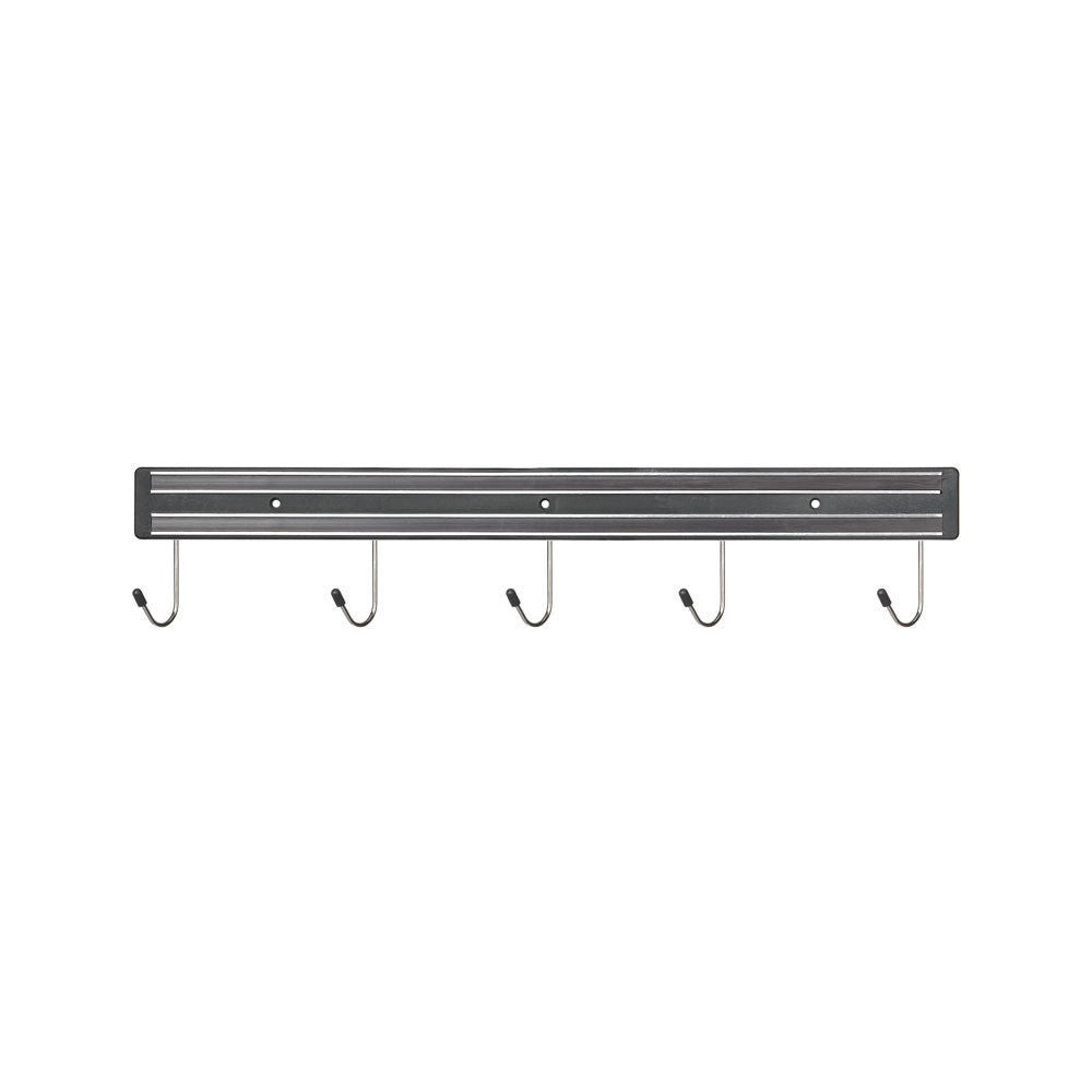 Stalgast Magnet-Messerhalter (mit 5 Haken), Polypropylen, Schwarz, Länge: 450mm