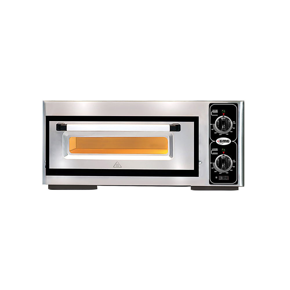 GMG Pizzaofen,1 Backkammer für 4 Pizzen à Ø25cm, Boden aus Schamott, 4kW (PF5050E)