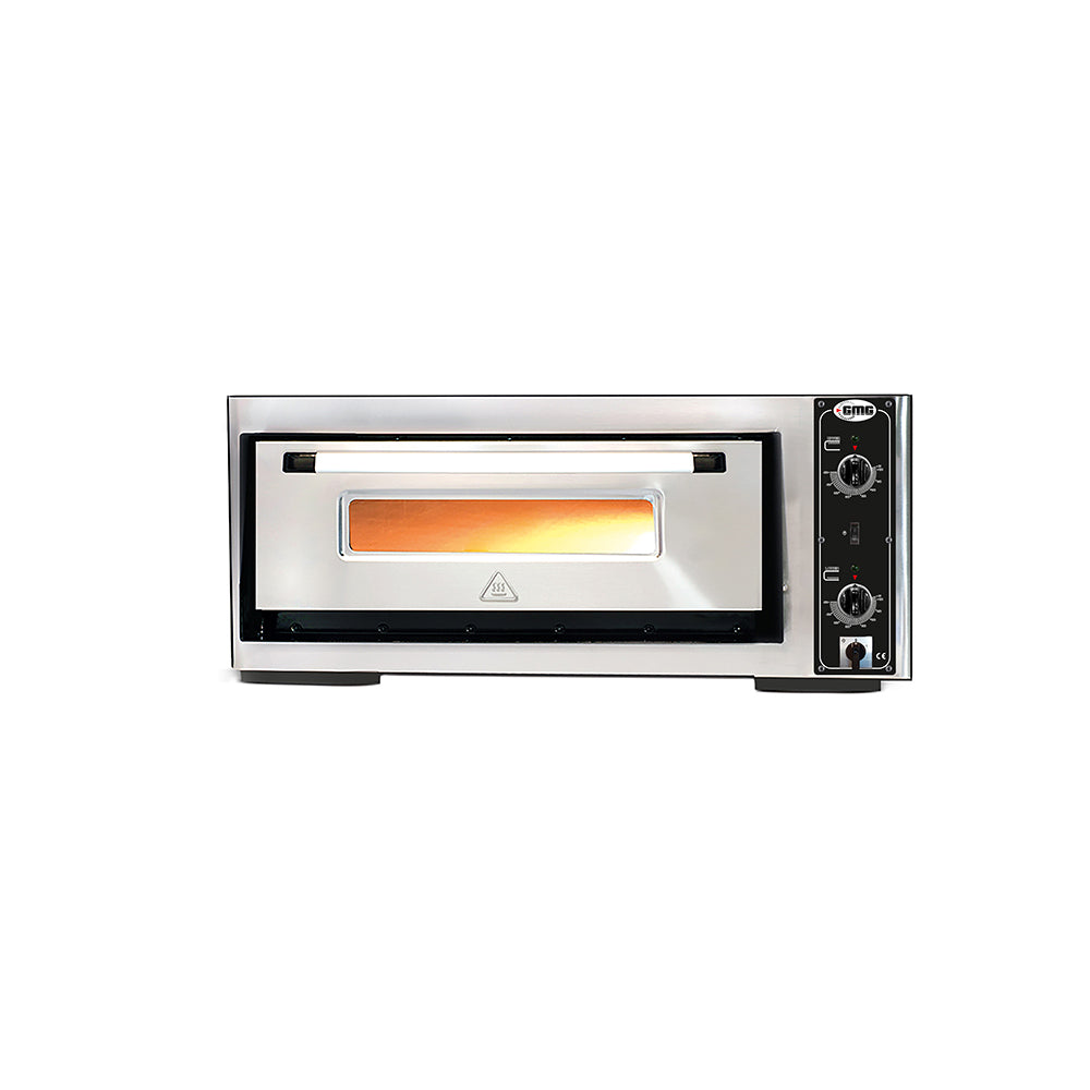 GMG Pizzaofen, 1 Backkammer für 4 Pizzen à Ø34cm, Boden aus Schamott, 5KW (PF7070E)