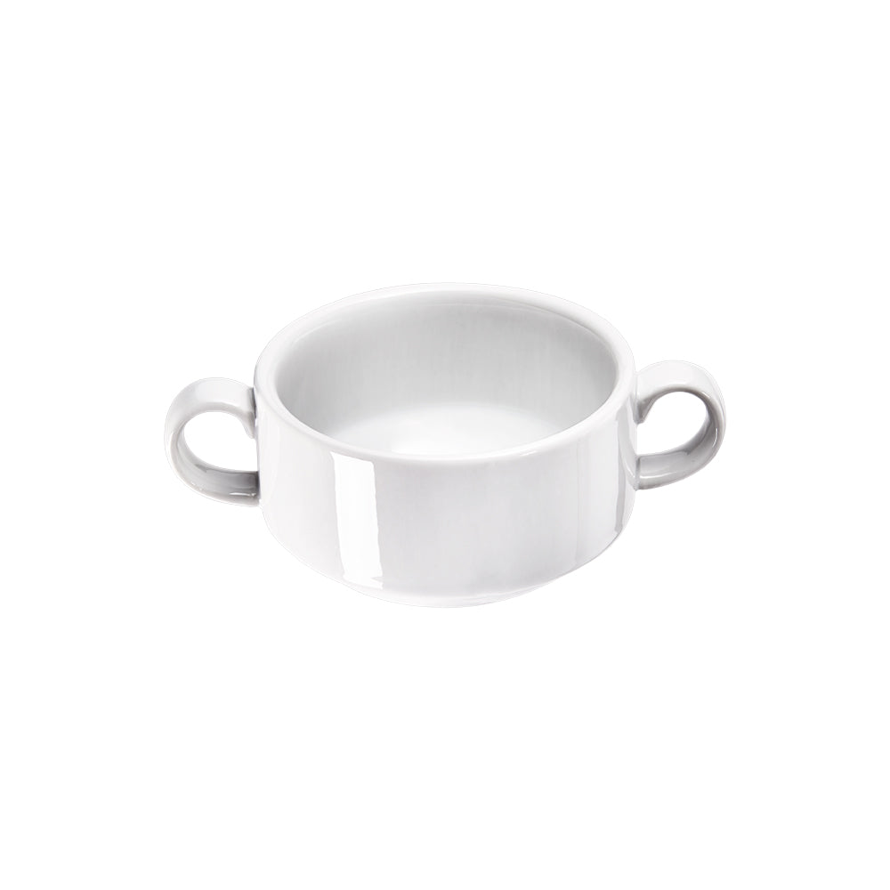 Stalgast Suppen-Obertasse, klein, reinweißes Hotelporzellan, Serie Isabell, 270 ml
