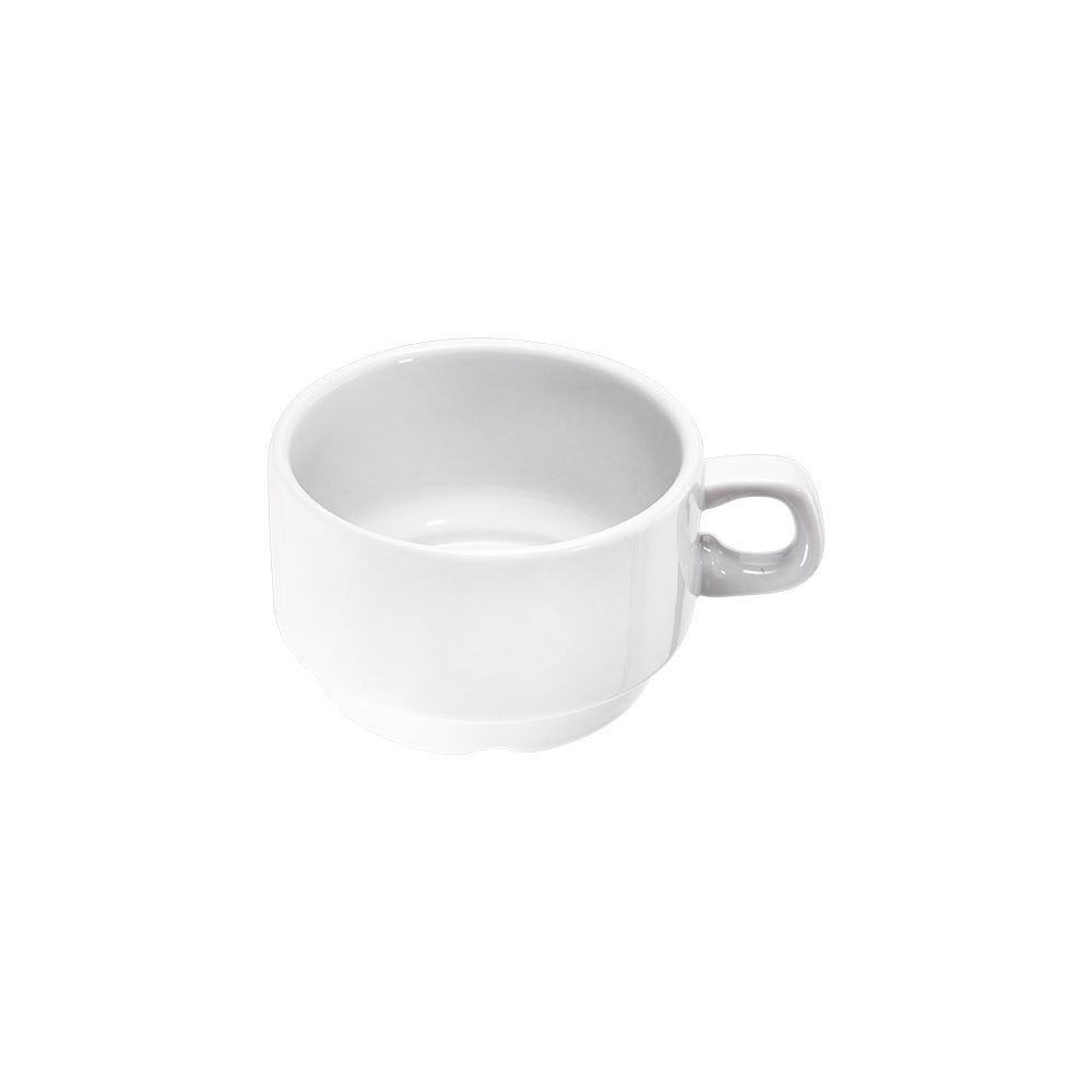 Stalgast Kaffee-Obertasse, stapelbar, reinweißes Hotelporzellan, Serie Isabell, 0,2 Liter