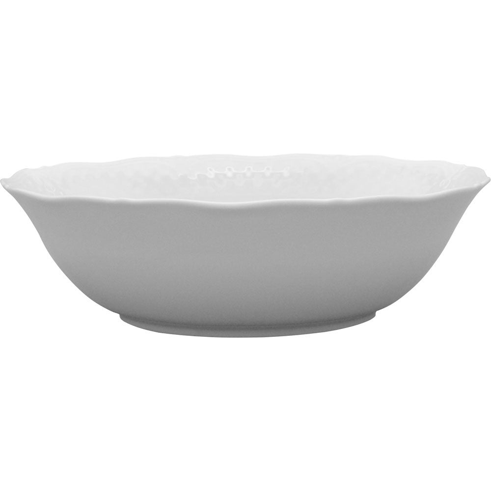 6x Servierschüssel, Porzellan, Serie: Aphrodite, Weiß, Durchmesser: 230mm, Höhe: 65mm