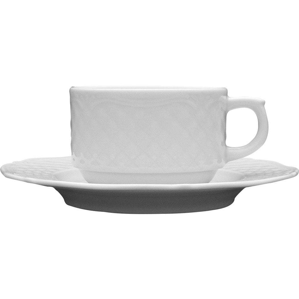 6x Untertasse, Porzellan, Serie: Aphrodite, Weiß, Durchmesser: 160mm