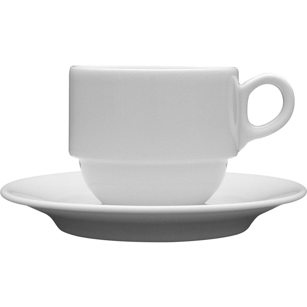 6x Stalgast Kaffeetasse, Porzellan, Serie: Versailles, Weiß, Inhalt: 250ml