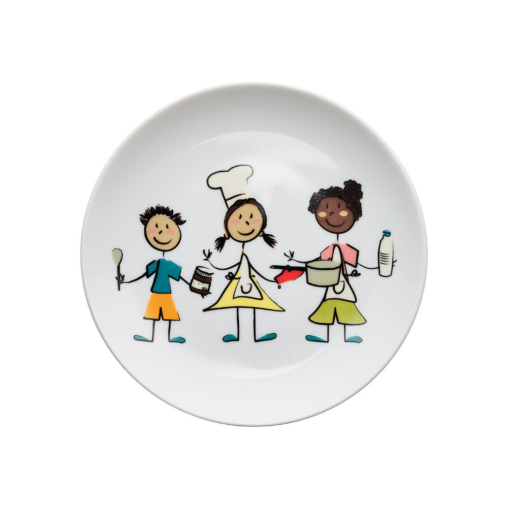 6x Kinderteller (Flach), Porzellan, Serie: Kindergeschirr III, Durchmesser: 165mm