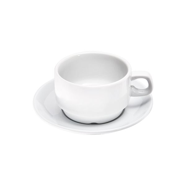 Stalgast 12x Cappuccinotasse, Porzellan, Weiß, Serie: Isabell, Inhalt: 300ml