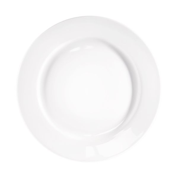 Stalgast 6x Teller "Flach", Porzellan, Weiß, Serie: Isabell, Durchmesser: 26cm