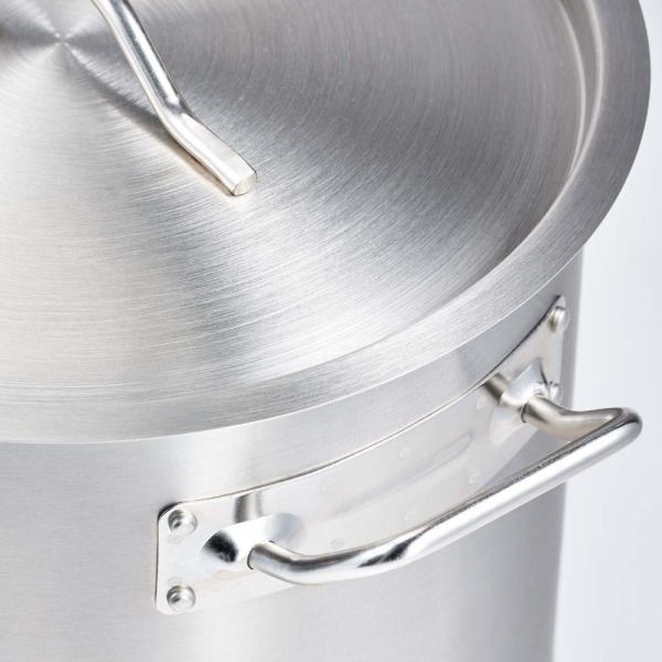 Gredil Suppentopf (mit Deckel), Edelstahl, Silber, Serie: ECO, Inhalt: 36,6L, Durchmesser: 36cm, Höhe: 36cm
