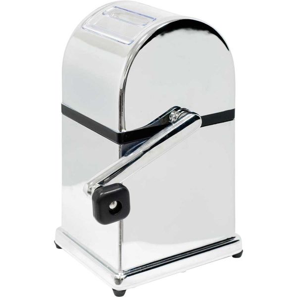 Stalgast Ice Crusher (manuell mit Handkurbel), Edelstahl und Kunststoff, Silber und Schwarz, 160x135x270mm