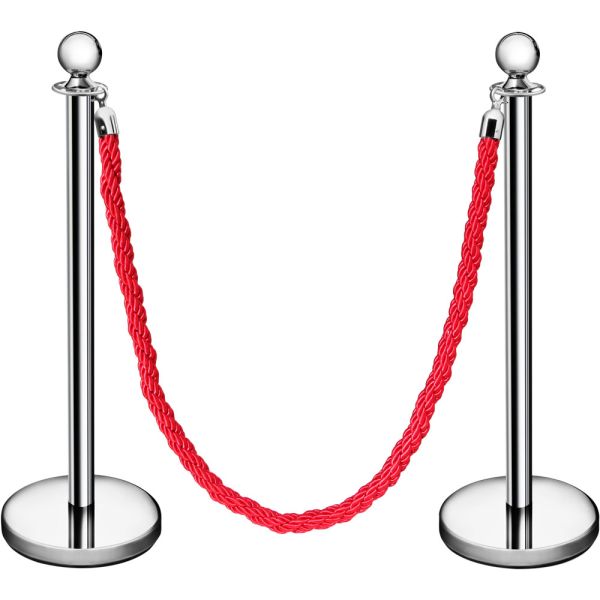 Stalgast Abgrenzungsständer (mit Kugelkopf), Edelstahl, Silber, Höhe: 91cm