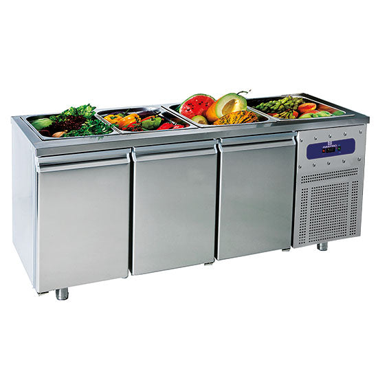 Mastro Saladette mit 3 Türen GN 1/1, 5x GN 1/1 H=150 mm, -2°/+8°C