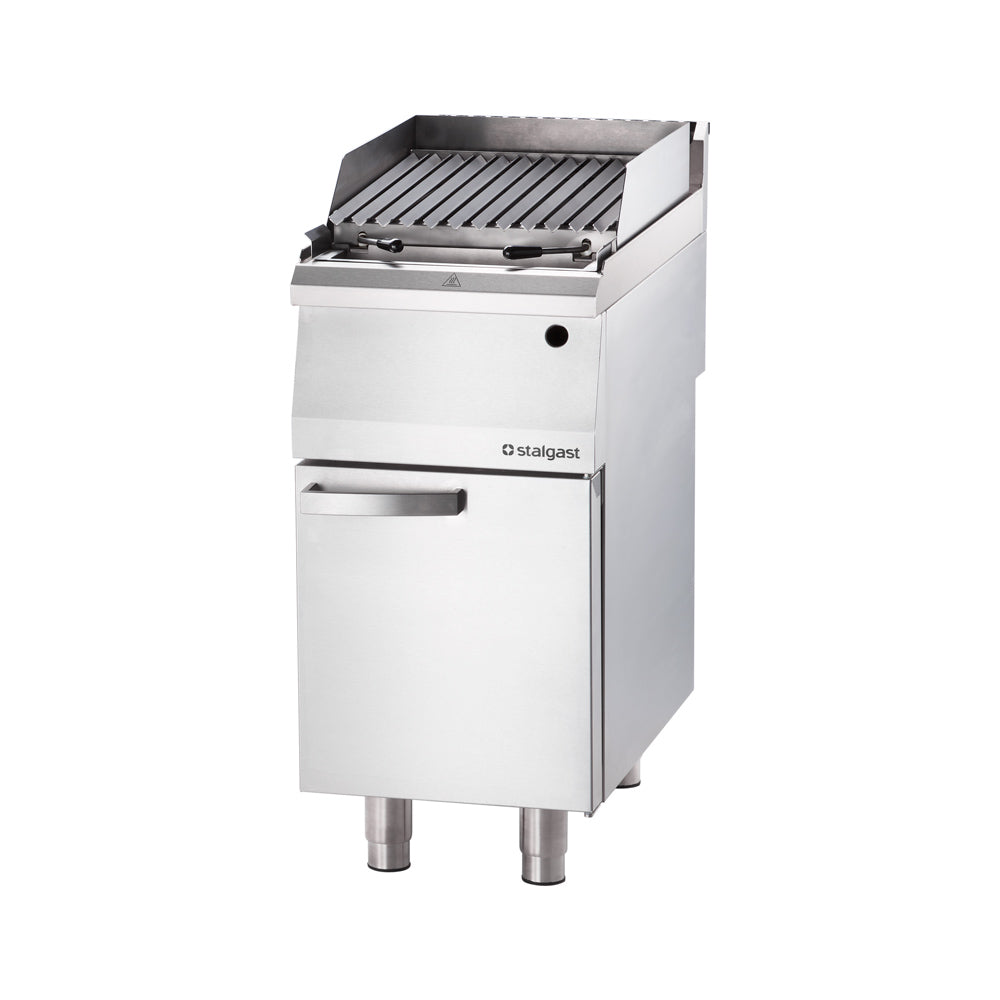 Stalgast Gas-Lavastein-Grill als Standgerät, Serie 700 ND mit S-Rost, 400x700x850 mm