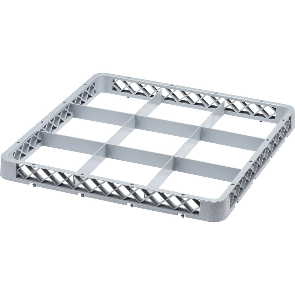 Stalgast Aufsatzrand (Für Spülkorb 500x500mm, 9 Fächer), Polypropylen, Grau, 500x500mm