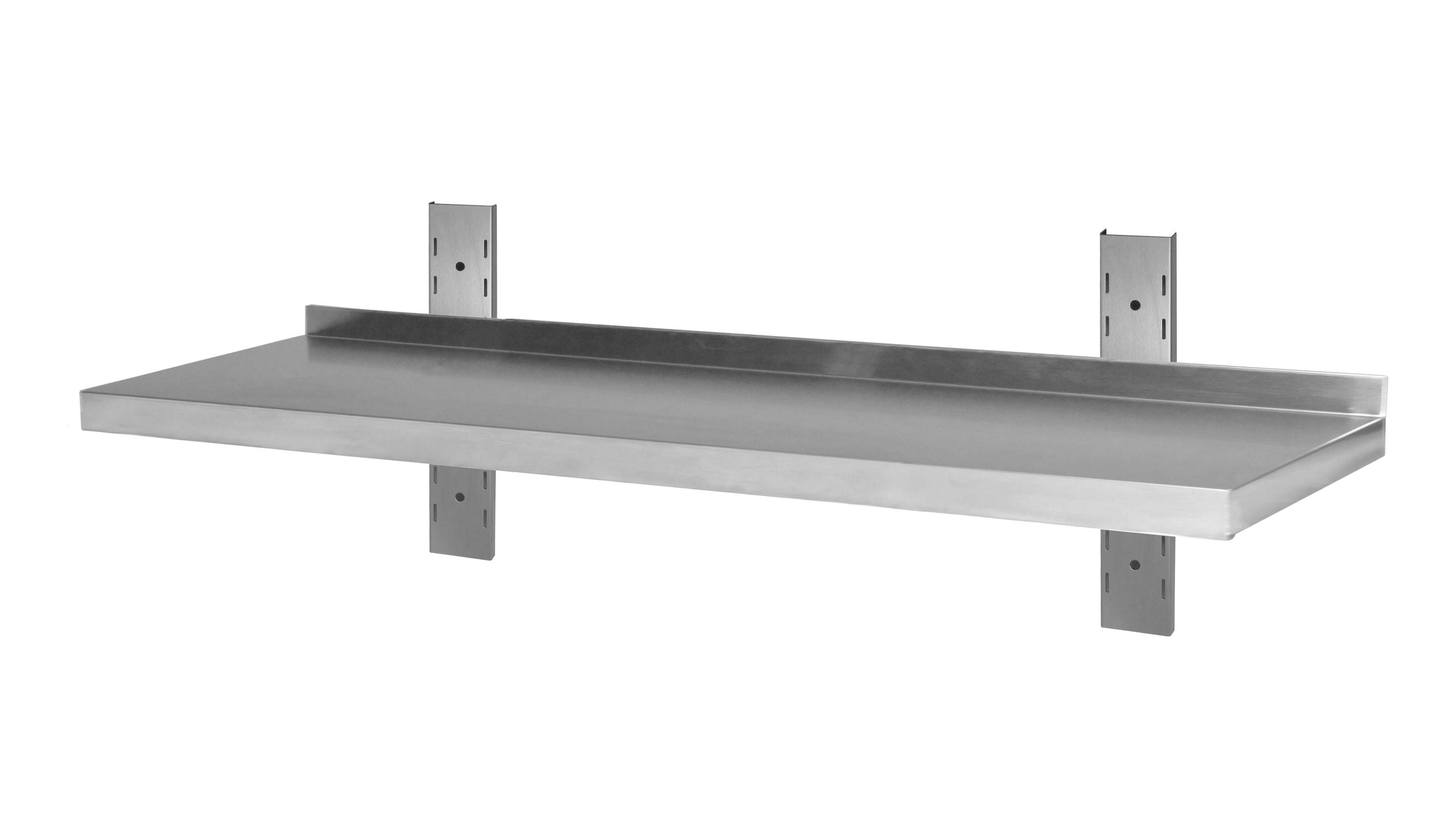 Skyrainbow Wandbord Edelstahl, 1 Boden, 100x40