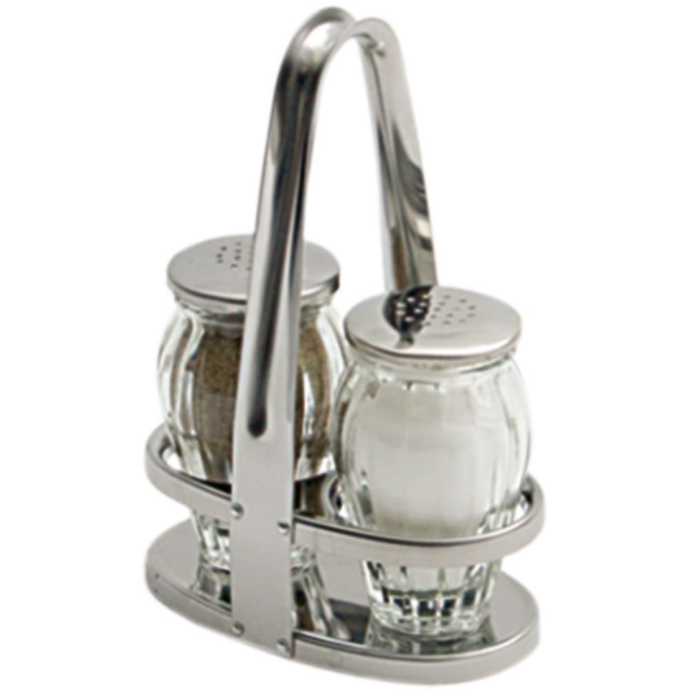 Stalgast Menage (2-teilig), Edelstahl und Glas, Höhe: 145mm