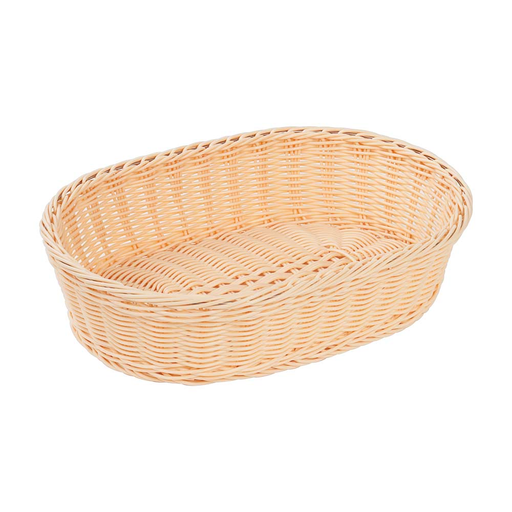 Stalgast Tisch- und Buffetkorb oval, stabiles Geflecht, Polypropylen, 380 x 270 x 90 mm (BxTxH)