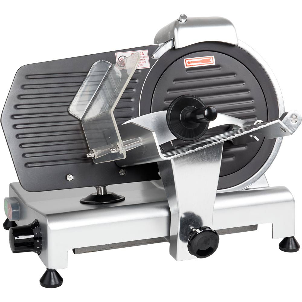 Stalgast Elektro Aufschnittmaschine, Aluminium, Silber, Durchmesser vom Messer: 250mm, 0,32kW, 230V, 380x380x490mm