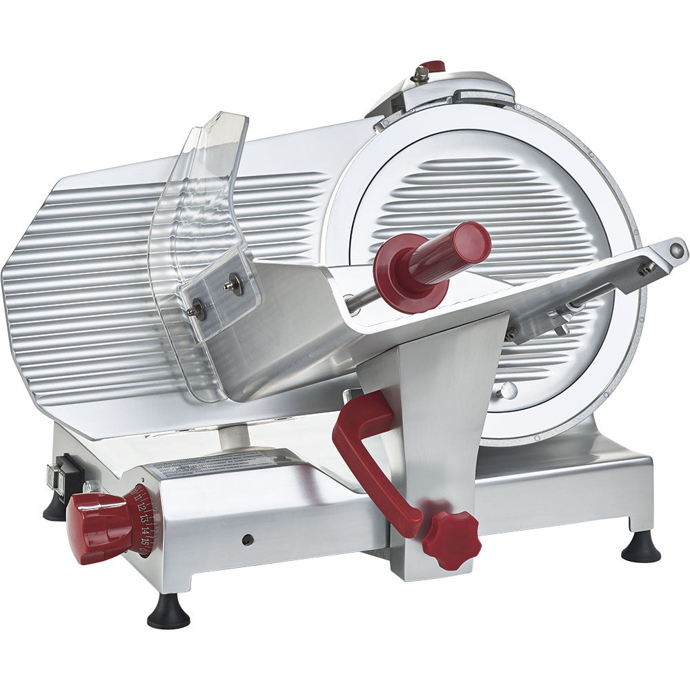 Stalgast Elektro Aufschnittmaschine, Aluminium, Silber, Durchmesser vom Messer: 300mm, 0,16kW, 230V, 640x510x610mm