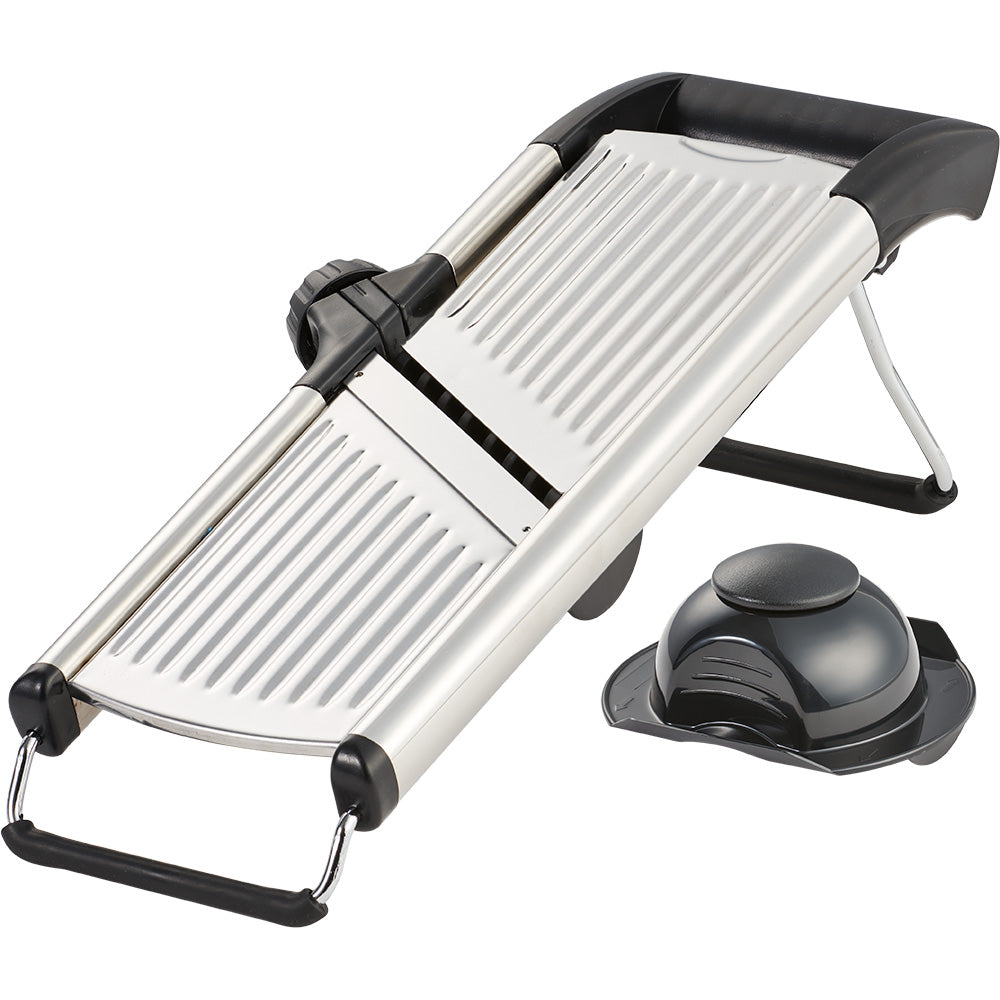 Stalgast Mandoline, Edelstahl und Plastik, Schwarz und Silber, 400x170x135mm