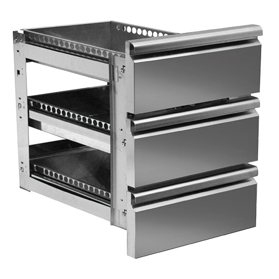 Mastro Schubladenkit 3x 1/3 für Pizzatische mit Tiefe 800 mm