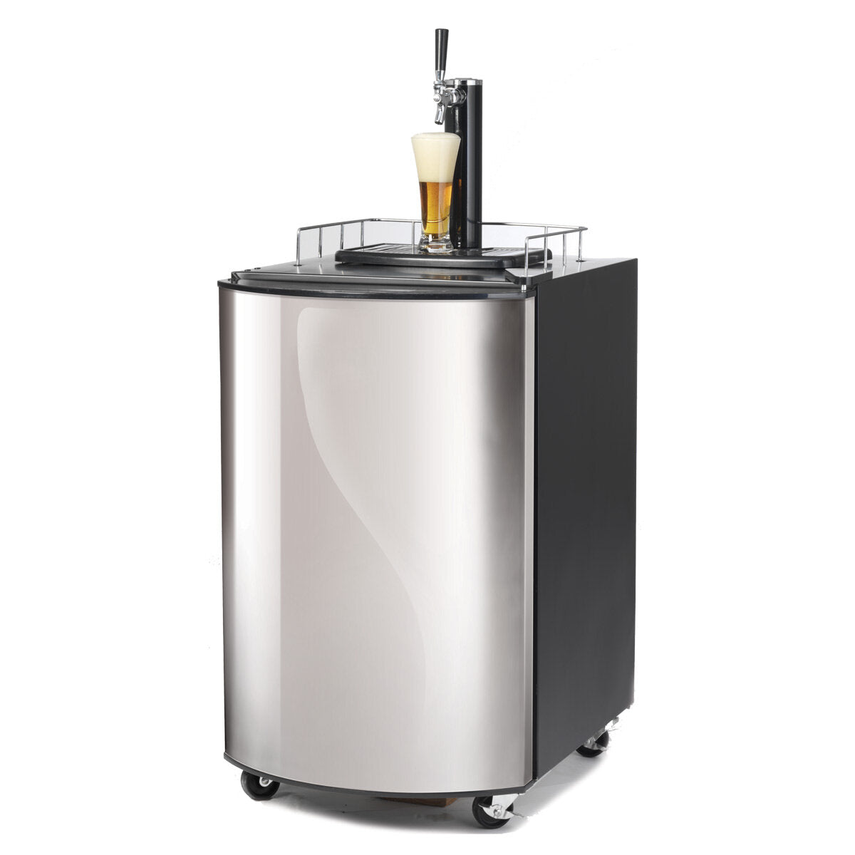 Vaiotec Bierkühler (mit Zapfhahn), Edelstahl, Silber und Schwarz, 540x670x900mm