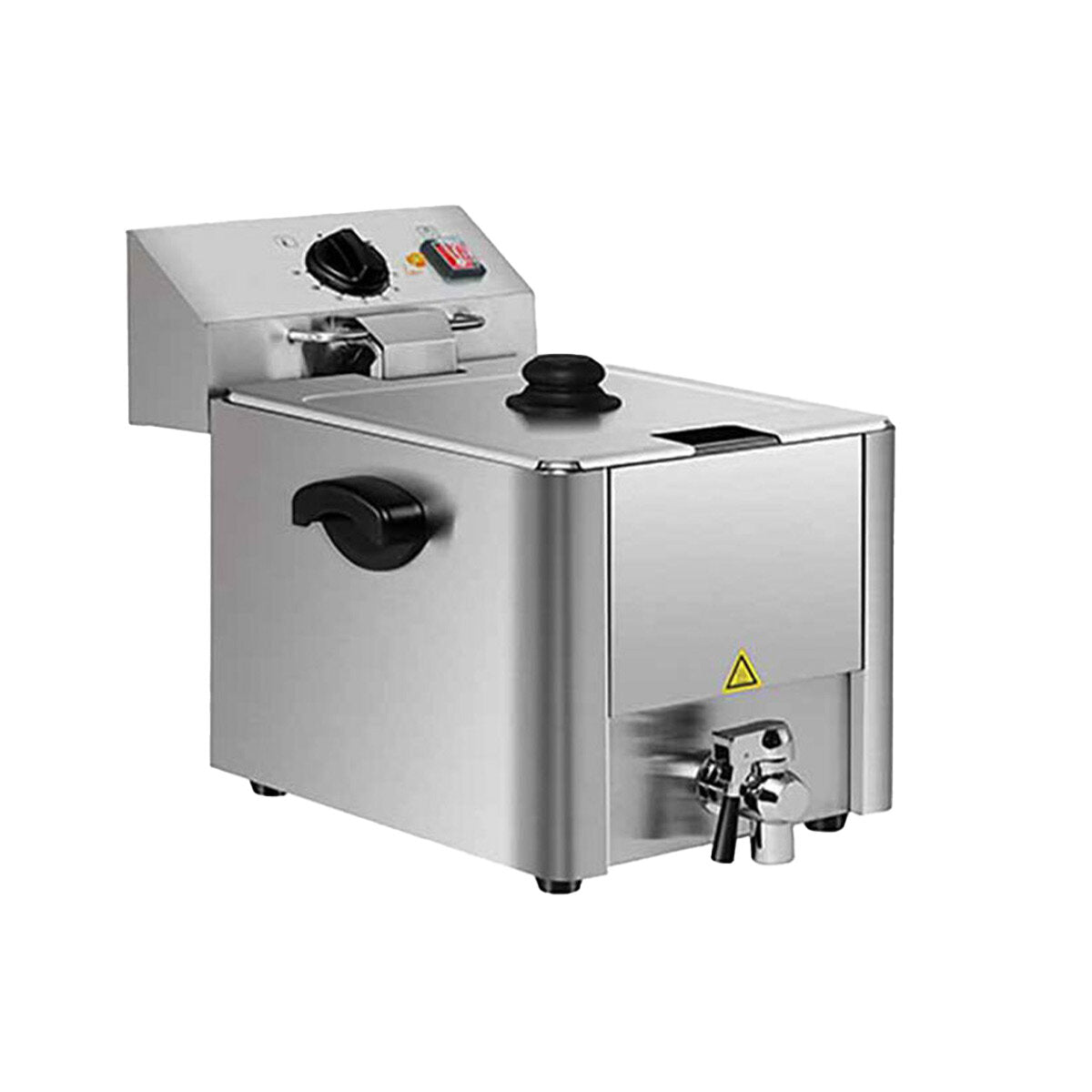 Vaiotec EASYLINE Elektro Fritteuse (1 Becken mit Ablasshahn), Edelstahl, 3,25kW, 230V, Inhalt: 8L, 313x568x386mm