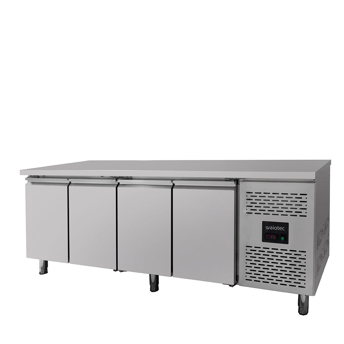 Vaiotec EASYLINE Kühltisch "700" (4-türig, Monoblock), Edelstahl, Silber, 0,43kW, 230V, 553L, 2230x700x850mm