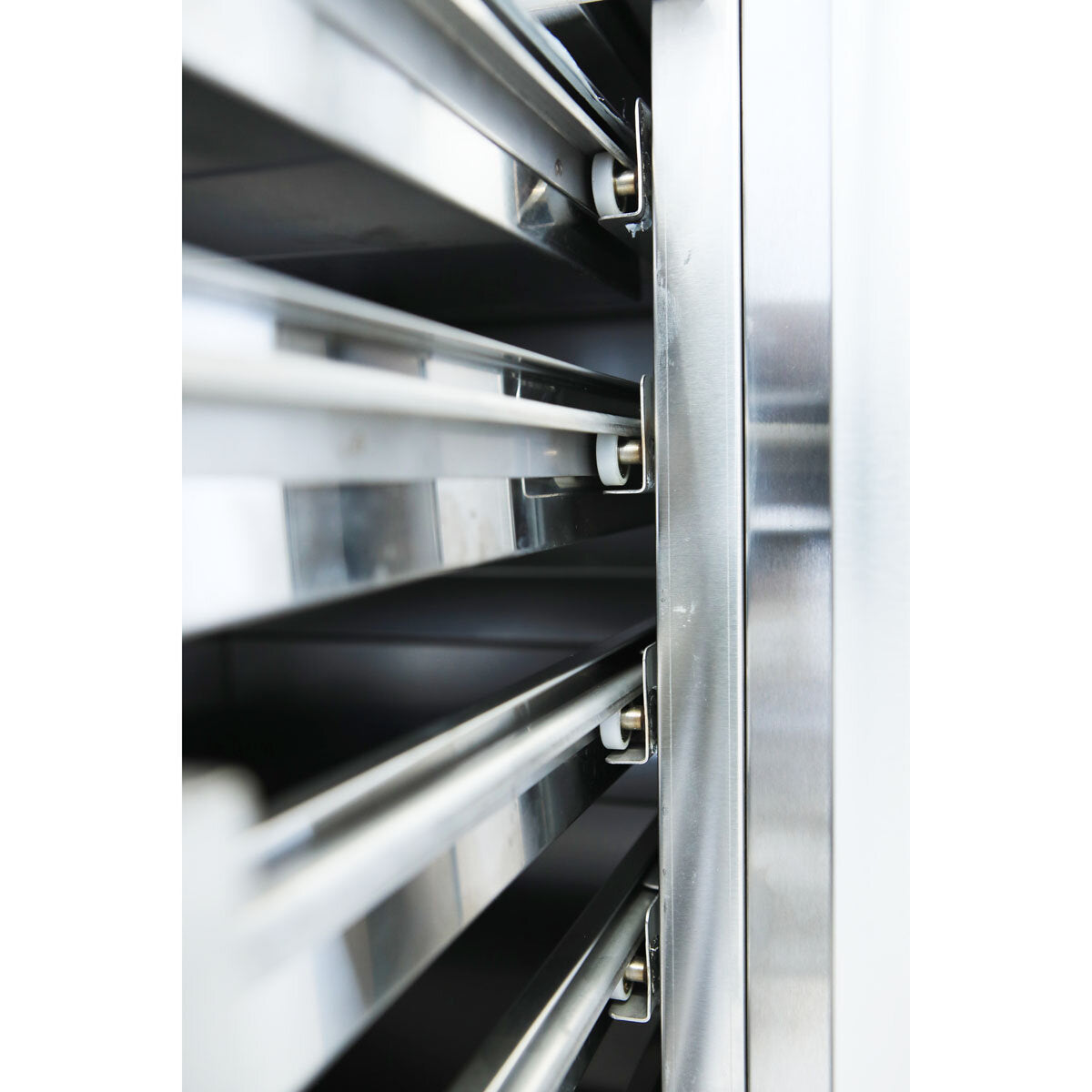Vaiotec Pizzakühltisch "EASYLINE 800" (1-türig & 7 Schubladen), Edelstahl und Granit, Silber und Grau, 0,275kW, 230V, 1510x800x1000mm