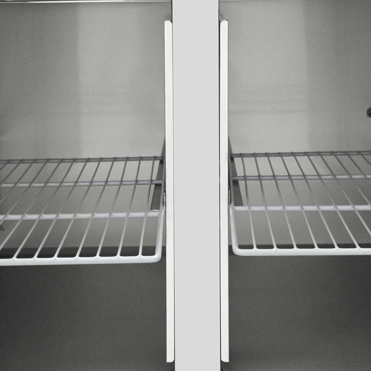Vaiotec Pizzakühltisch "EASYLINE 800" (2-türig & 7 Schubladen), Edelstahl und Granit, Silber und Schwarz, 0,275kW, 230V, 2020x800x1000mm