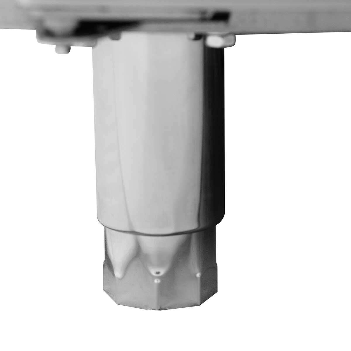 Vaiotec Pizzakühltisch " EASYLINE 800" (3-türig), Edelstahl und Granit, Silber und Grau, 0,33kW, 230V, 2020x800x1000mm
