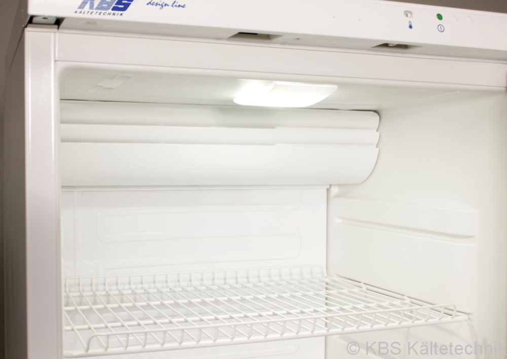 KBS Kühlschrank (mit Glastür und Schloss), Stahl, Kunststoff und Glas, Weiß, 0,23kW, 230V, 350L, 600x600x1730mm (CD 350)
