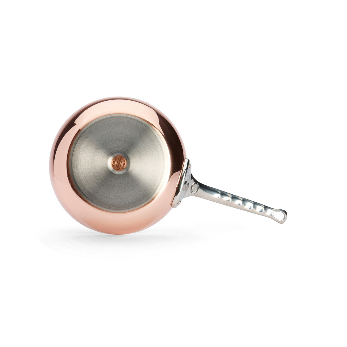 de Buyer Konische Sauteuse (mit Edelstahlgriff), Edelstahl und Kupfer, Silber und Kupfer, Serie: PRIMA MATERA, Durchmesser: 24cm