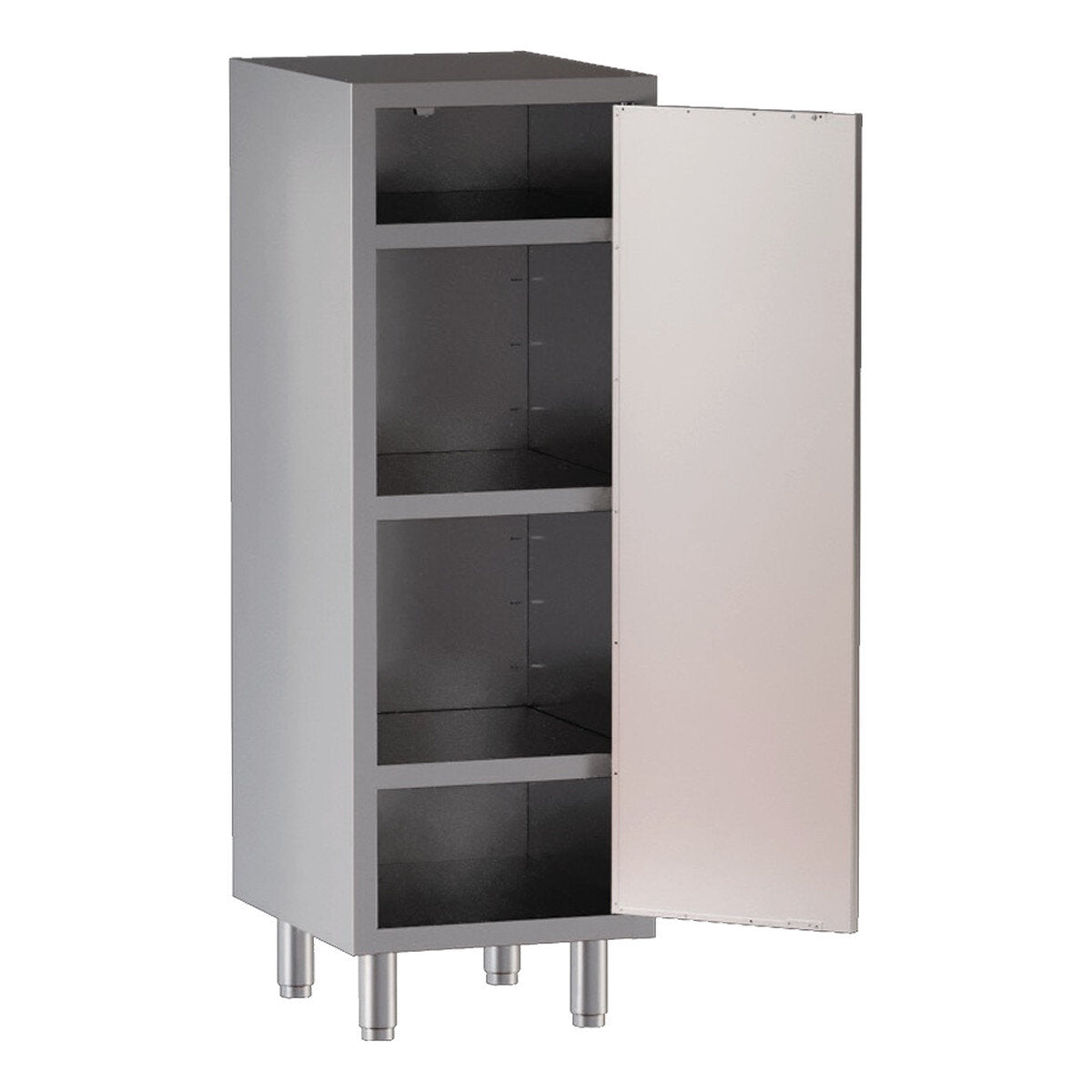 Vaiotec Hochschrank "TOPLINE 600" (mit 1 Flügeltür), Edelstahl, Silber, 600x600x1800mm
