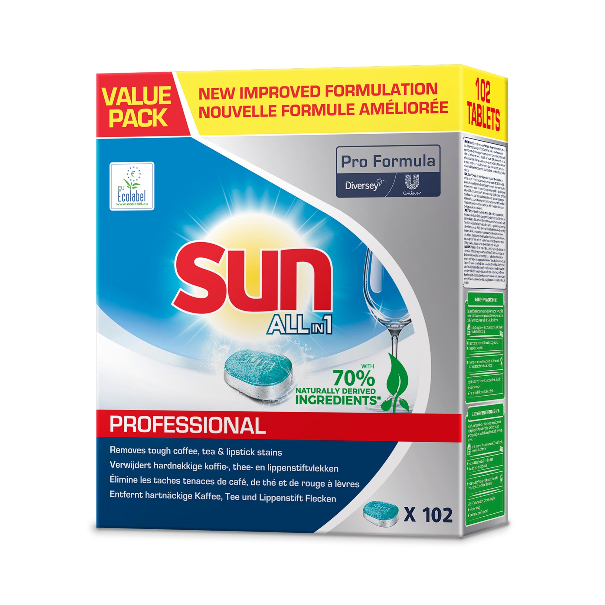 Diversey Sun Professional All in 1 Tabs 4 x 102 Tabs