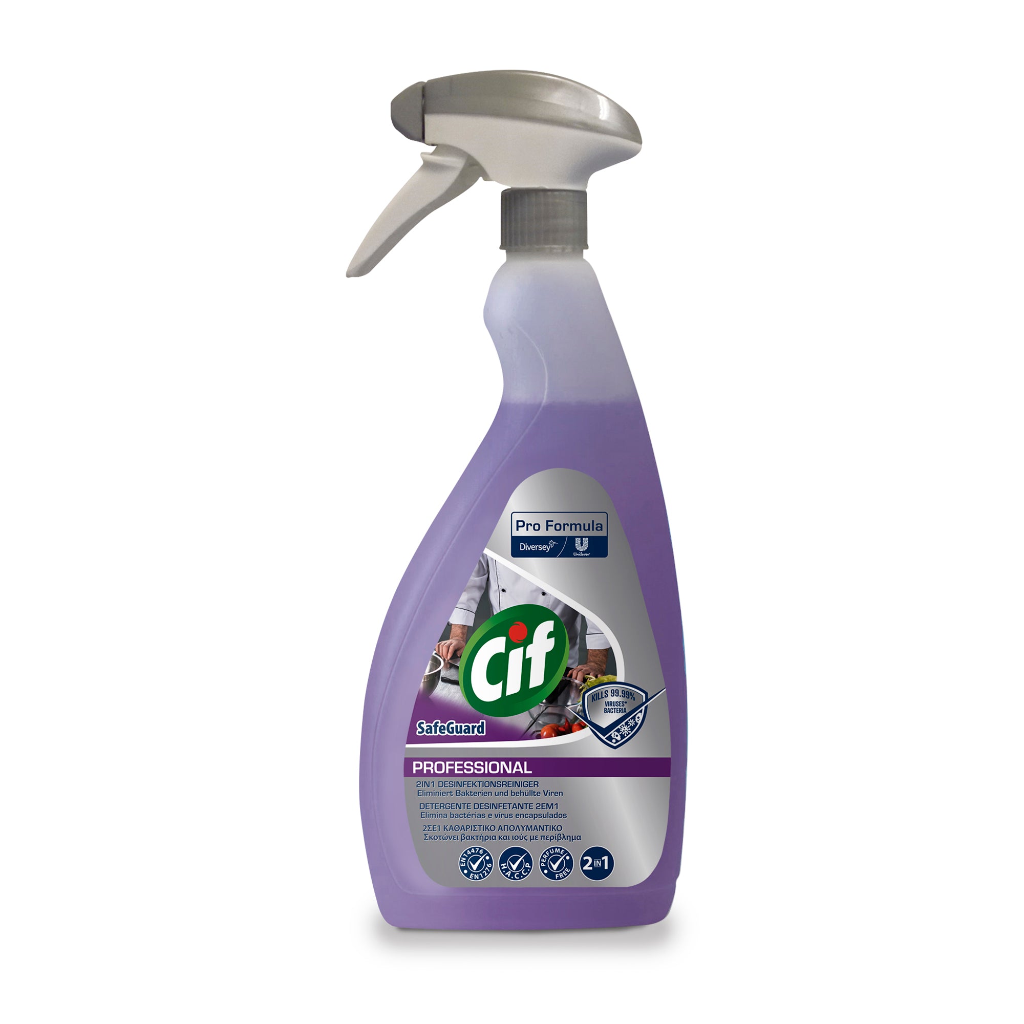 Cif Professional Desinfektionsreiniger, Sprühflasche, 6x0.75 L