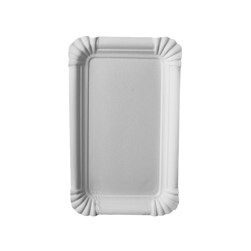 Papstar 2.000 Teller, Pappe "pure" eckig 10 cm x 16 cm weiss, 8x 250